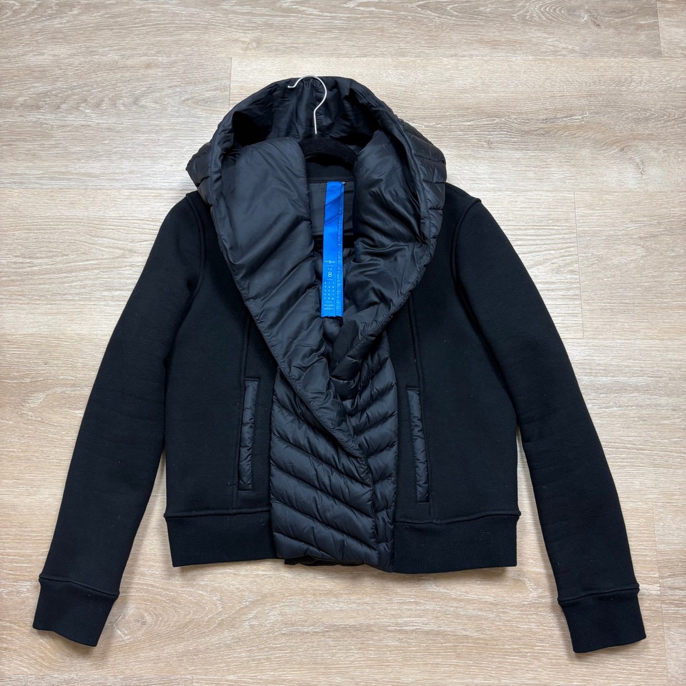Kit and Ace Down Filled Cashmere Blend Sweater Jacket Women's 8 Color Black